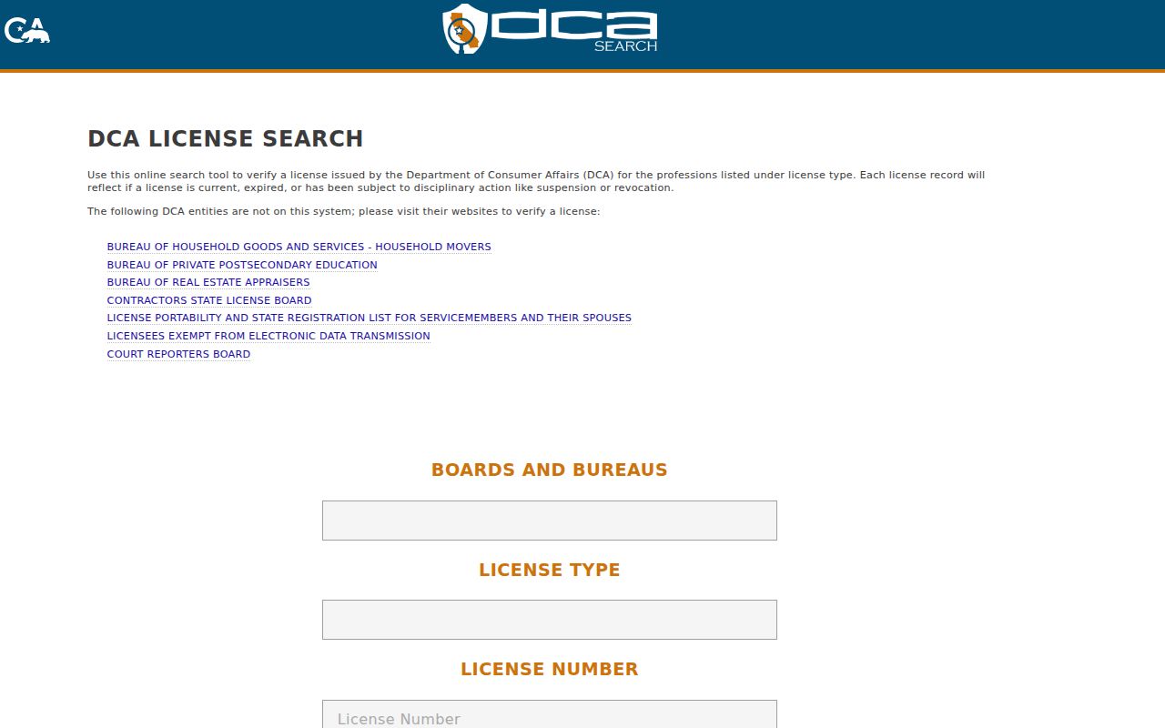 Anaheim residents directory California professional license search