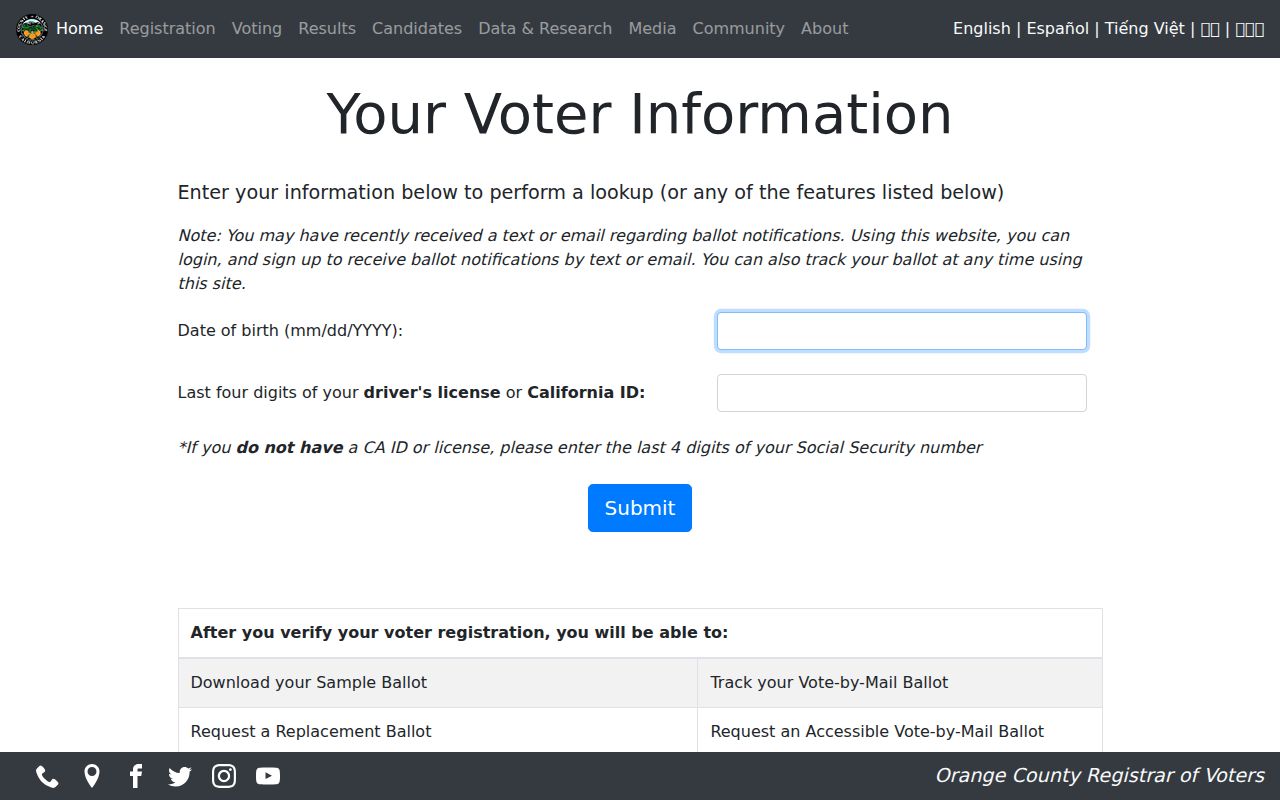 Anaheim residents directory Orange County voter lookup