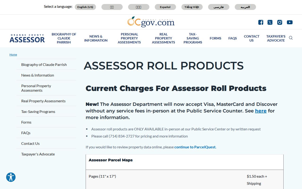 Anaheim previous residents Orange County assessor records